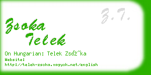 zsoka telek business card